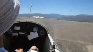 Cockpit View Glider Tow Takeoff