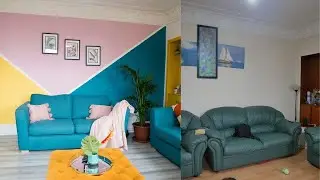 Living Room Tranformation|Teal Theme Modern Living Room Decoration