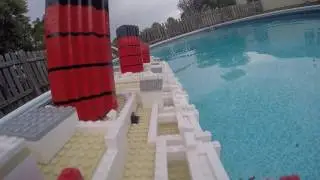LEGO Queen Mary Sinking - Bridge Looking Aft Cam