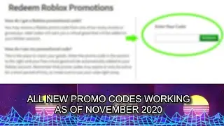 (NOVEMBER) ROBLOX ALL NEW PROMO CODES