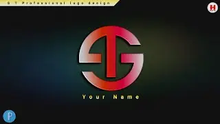 S T Logo design on pixellab Android || Professional logo design||