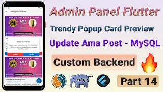 Admin Panel - Update Data to MySQL Database & Preview | Custom Backend | Part 14 | 