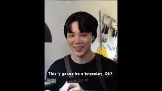 Jimin introducing the tools before making bracelet