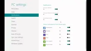 Turn off App Notifications on Windows 8