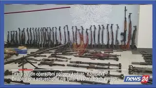 Pamje të reja nga depoja e armëve, policia: Sekuestruam mitralozë, snajpera, anti-tank mbi 50 pushkë