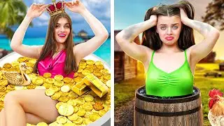 أصبحت مليونيرا في سن 15! مليونير حقيقي مقابل مليونير مزيف! مواقف ممتعة مع الأصدقاء!