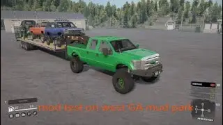 SnowRunner new console mod test on west GA mud park on ps4