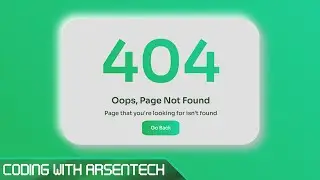 Basic 404 Page Tutorial [HTML, CSS]