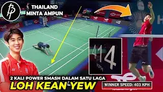 Bocah Edan.!! Detik-detik Smash Keras 403 kph & 414 kph Loh Kean Yew di BWF World Championships 2021