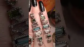 Чистейшие Турмалиновые Багеты в Бриллиантах 👑✨☀️ Родий Серебро 🌞 Скриншот Вотсап+7 928 394 26 55...