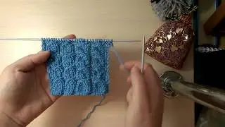 Узор коса без дополнительной спицы.