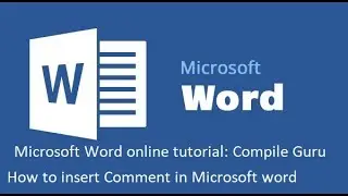How to insert Comment in Microsoft word