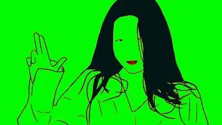 Girl dance animation  green screen video