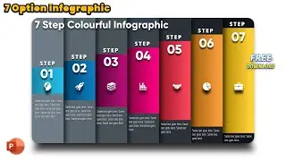 23.MS PowerPoint Presentation - 7 Option Colorful infographic | Free download