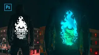 How to Create Glowing Cyberpunk Jacket | Photoshop Tutorial | Photo Effects