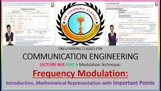 FM : Frequency Modulation I Angle Modulation I Lecture 43 I Comm. Engg I GATE I IES I UGC NET