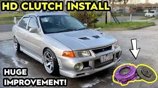 TURBO CE Lancer Heavy Duty Clutch Install & Test Drive | Budget Evo Build 4g93 SOHC