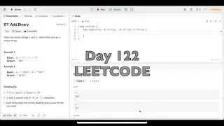 Day 122: LeetCode Problem 67.  Add Binary - Swift