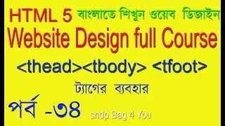 HTML tutorial for beginner use html tbody thead tfoot tag