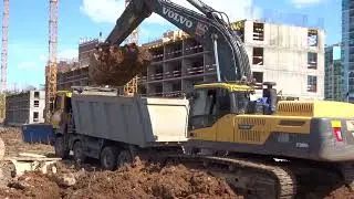 Механизированная разработка грунта экскаватором VOLVO EC380DL  компания Техоптимум