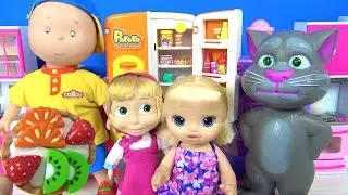 Türkçe çocuk şarkıları Anne karnım acıktı söylüyoruz - Maşa ve kedi Tom 