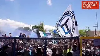 Luis Suarez receives a big welcome as he arrives to join Brazilian side Gremio