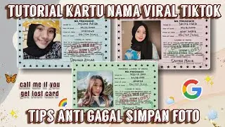 Cara Membuat Kartu Nama Viral Tiktok + Tips Anti Gagal download || Call Me If You Get Lost Card