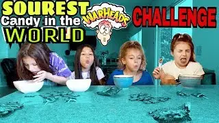 TRYING SOUREST CANDY IN THE WORLD CHALLENGE!! Warheads, Spicy lollipops, Sour Lemons |Txunamy