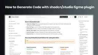 How to Generate Code with Shadcn Studio Figma To Code Plugin? 🤔