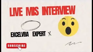 Live Fresher MIS Interview. #Excel #VBA and #SQL