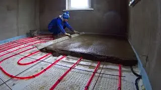 СТЯЖКА ТЁПЛОГО ПОЛА - НАЧАЛО ПОЛОЖЕНО