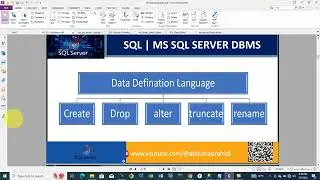 Microsoft SQL Server| SSMS | Data Definition Language in [Pashto]