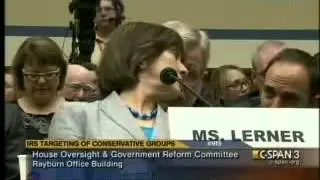 Confusion Plagues IRS Hearing Over Lois Lerner Pleading the 5th