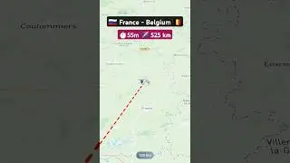France to Belgium flight ✈️ route explore live #flight #route #explore #aviation #excelbytesized