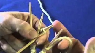 How to work on double pointed needles