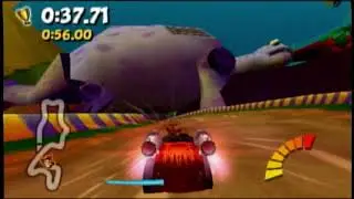 [FWR] Crash Tag Team Racing (PSP) - Fossil Fuel Injection Fast Lap Speedrun (41.05)