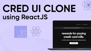 CRED Clone with ReactJS | Cloning Indian Startup UI | ReactJS Fintech App
