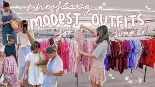 THRIFT WITH ME for MODEST summer outfits *all class, and no sweat*