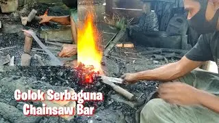Membuat Golok Multifungsi dari Chainsaw Bar