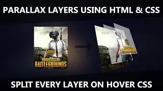 3D Pop layers on hover using css - Cool animated parallax layers design using CSS