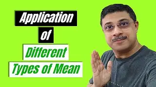 Application Of Different Types Of Mean [In Statistics] [Geometric Mean] [Harmonic Mean]