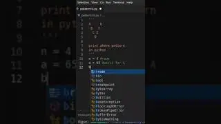 Print Triangle Alphabet Pattern Using Python | Traingle Pattern - 17 | Tech Blooded | #Shorts
