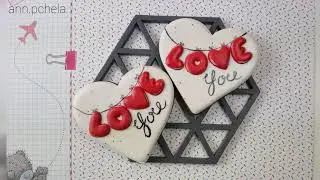 Пряники Сердечки на день Святого Валентина. Valentine's day cookies.