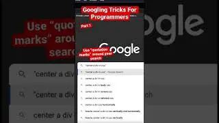 Googling Tricks For Programmers | Part 1 #programming #coding