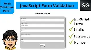 Form Validation in JavaScript || Registration Form with Client-Side Validation || Part-II JavaScript
