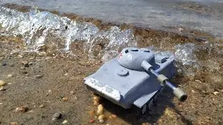 Слепил из пластилина!! Плавающий танк пт 76 ; т34 ;два Урала с прицепом. Своими руками!!!!
