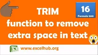 Remove extra space in text using TRIM function