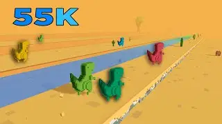 55К!►T-rex run 3D (Dino 3d)
