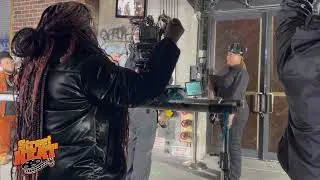 On Set With Queen Latifah As We Re-create Scenes From The Movie Juice