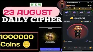 Hamster Kombat daily cipher today 23 August | hamster kombat daily cipher | Daily cipher today